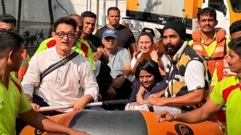 चेन्नई में बाढ़ में फंसे अभिनेता आमिर खान,विष्णु विशाल और बैडमिंटन खिलाड़ी ज्वाला गुट्टा को आपदा प्रबंधन टीम ने बचाया 
